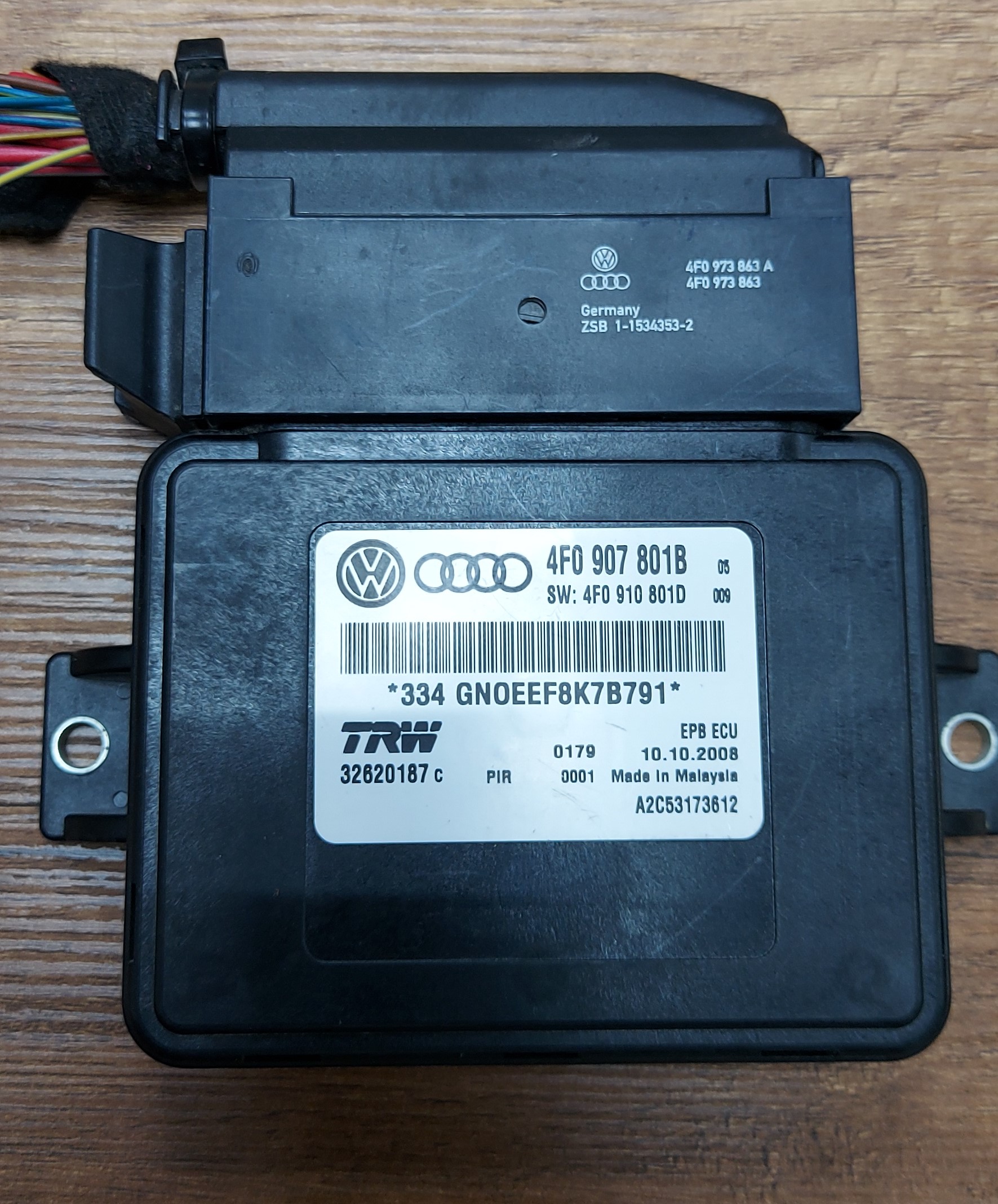 Audi A6 07-11 Electromechanical Parking Brake Control Unit 4f0907801b 4F0910801D / #?