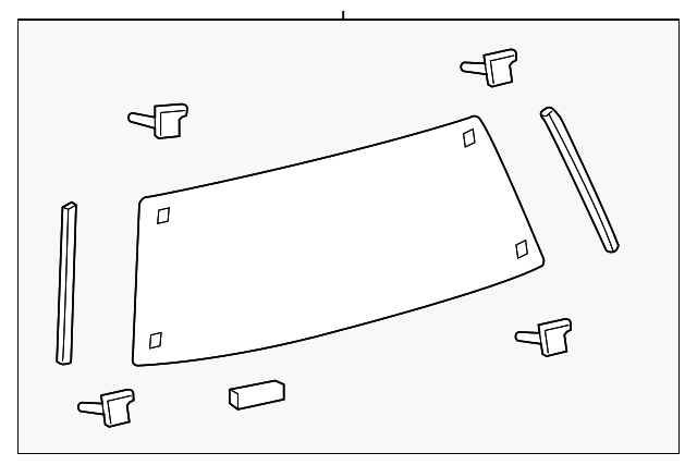 Glass Sub Assembly Back - Lexus (68105-60350)