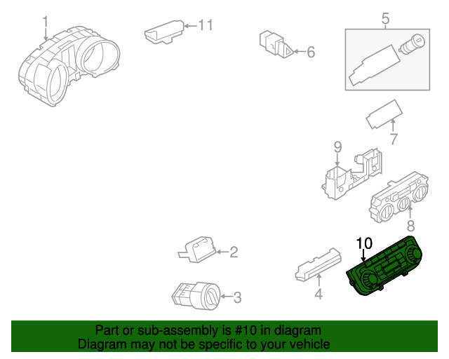 13-17 Dash Control Unit - Volkswagen (3AA-907-044-CK-ZJU) - #U203