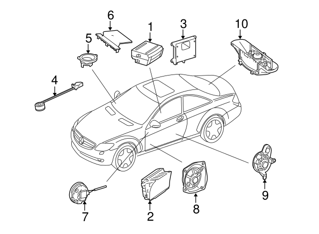 07-10 Amplifier - Mercedes-Benz S / W221 (221-870-77-89) / #U504