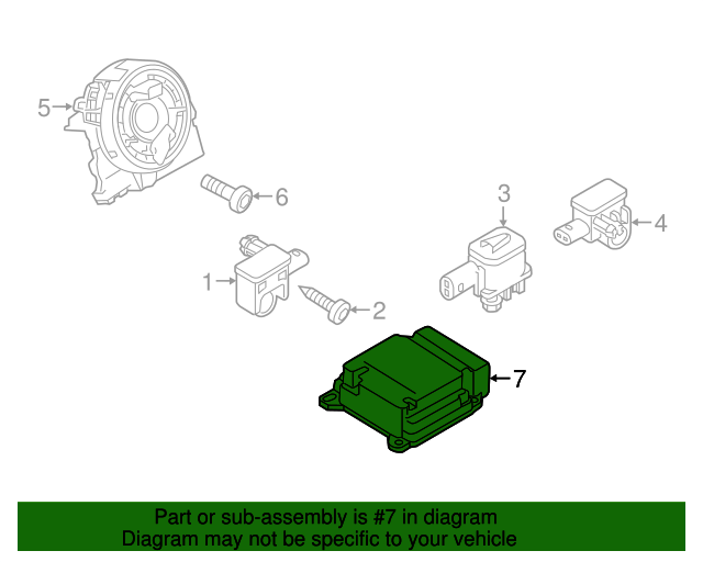 11-17 Air Bag Module - Volkswagen Touareg / Porsche Cayenne (7P0-959-655-E-02H) - #B003