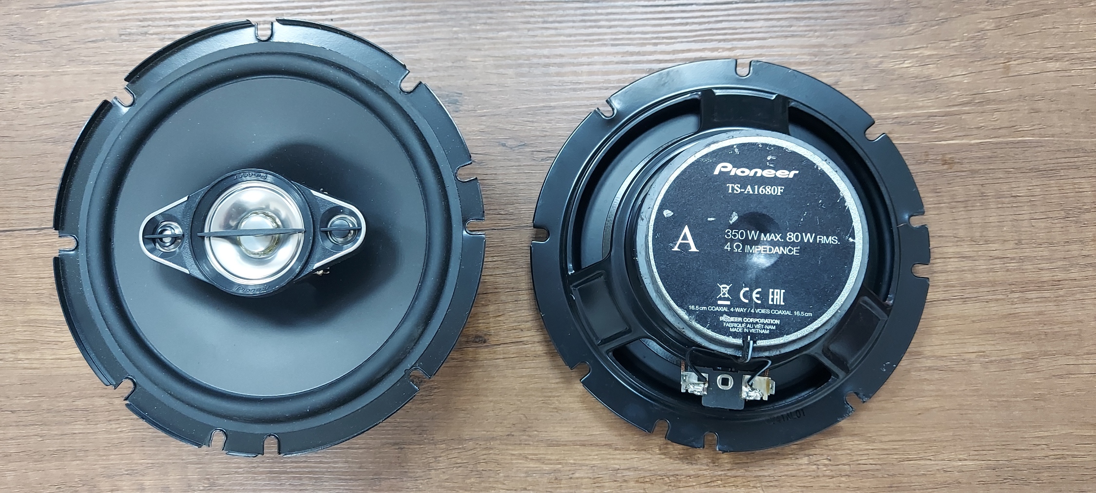 2 x PIONEER 350w 80W RMS 4 OHM SPEAKERS ( PAIR ) - #U704