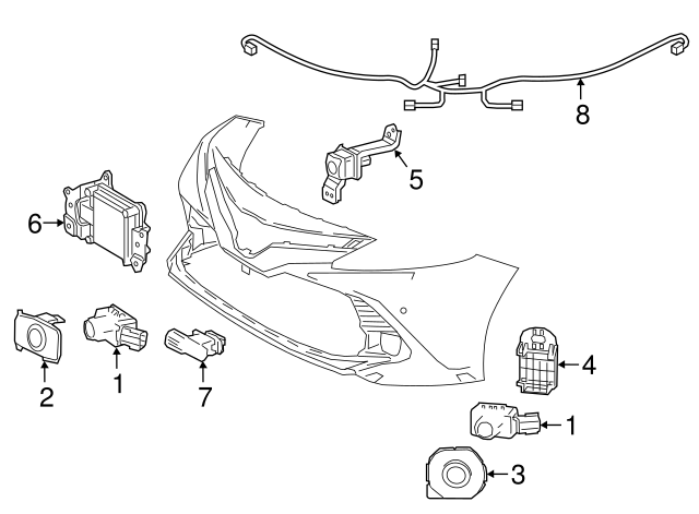 18-20 Distance Sensor - Toyota Camry (88210-06120) / #B004