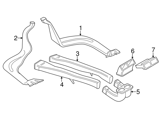 15-17 Air Outlet - Volkswagen Touareg (7P6-819-203-A-UBN) - #U602