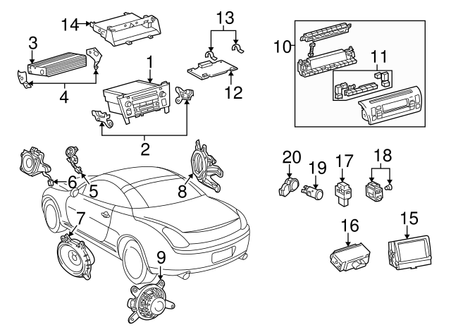 02-10 Lexus Link Digital E - Lexus SC (86280-0W070-KIT) - #B002