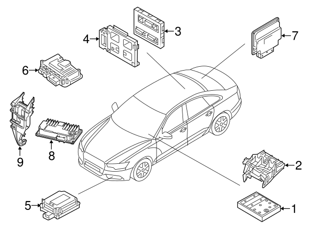 AUDI A6 QUATTRO 2012-2018 Onboard Supply Control Module - #B003