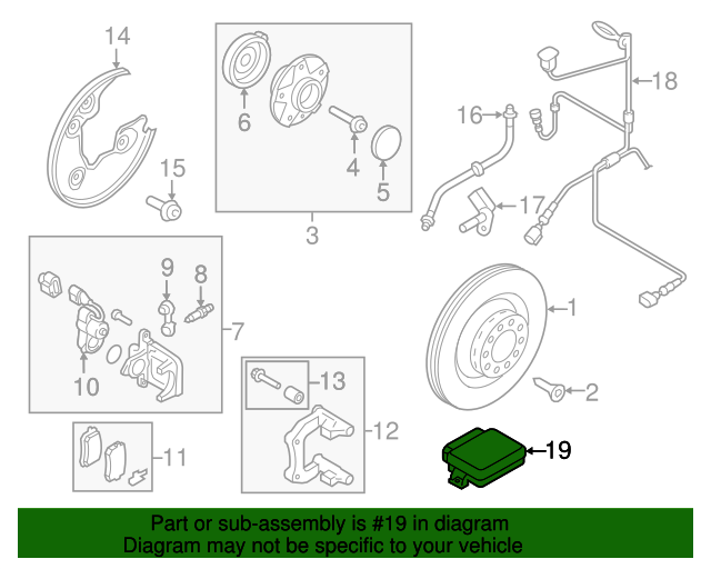 08-17 Parking Brake Control Module - Audi (8K0-907-801-H) / #B002