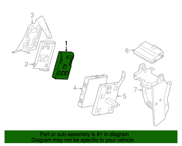 AUDI A6 QUATTRO 2012-2018 Onboard Supply Control Module - #B003