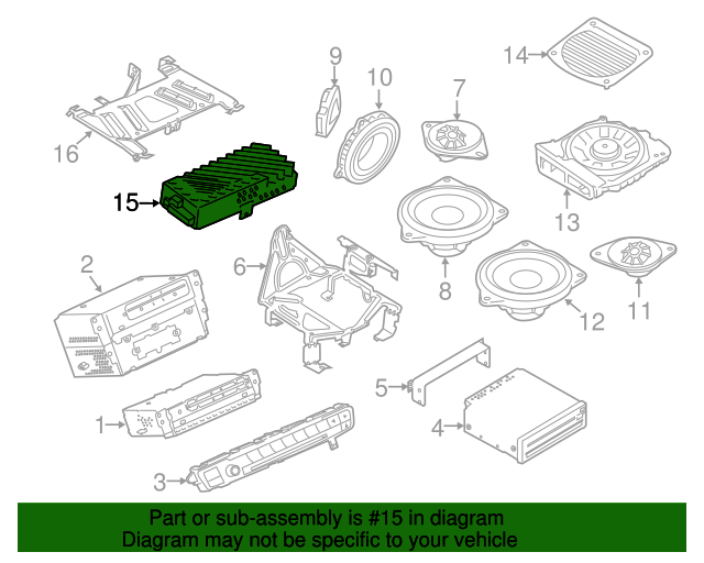 12-18 Radio Amplifier - BMW 3 Series (65-12-9-375-054) - #U305