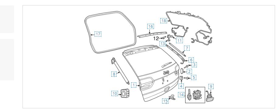Jeep Grand Cherokee full rear lift gate assembly 