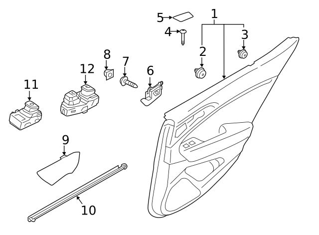 Handle, Inside Retainer - Hyundai (14910-05000)